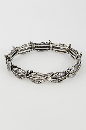 Stretchable Wrap Around Leaf Bracelet 6DAI9